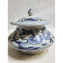 단초마을 명대 청화백자 단지 높이 19cm 무게 2.7kg