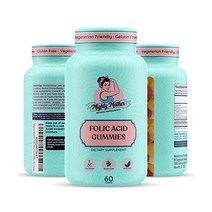 MightyMor엽산Gummies 구미 젤리여성–FruitFlavoredChewable 츄블 젤리Prenatal 산전비타민Gummies 젤리–비건Pregnancy비타민여성–Pren