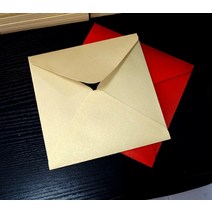 50 개몫 1616 cm 정사각형 초대장 청첩장 봉투 손수건 특별 초대장 범용 봉투, 빨간색