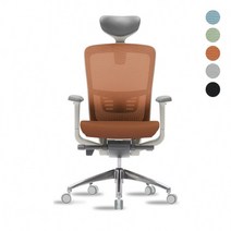 [코아스] 에르체 메쉬의자 헤드 OSCH0800HAA, 등판 오렌지+좌방석 인조가죽