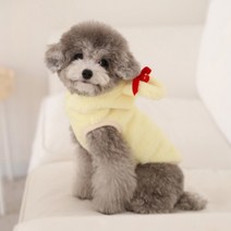 윙키뉴욕 강아지 패딩 후드 점퍼 아웃터 애견 반려견 외투 후드 산책 강아지옷 애견옷, 옐로우