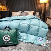 거위털 오리털이불 100% 구스 다운 퀼트 피부 친화적인 코튼 원단 이불 따뜻하고 실키 한 겨울 6 색 트윈 퀸 풀 사이즈, [05] 200x230cm 4000g, [05] Blue
