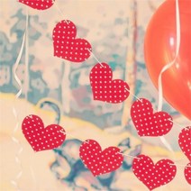 파티생각 도트 하트가랜드 레드, 단품/free