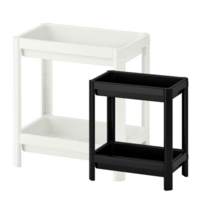 이케아 VESKEN 베스켄 2단 수납 선반 화이트/블랙, 화이트