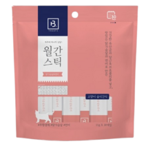 브리더랩 월간스틱 대용량 고양이 길고양이 국산 츄르 간식 30p, 닭가슴살&연어30p
