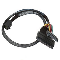 Mini SAS HD(SFF-8643)U.2(SFF-8639)케이블-0.5M SAS케이블 PC케이블 하드disk 워크스테이션 SATA 컨트롤러 메인보드 6Gbps, 1