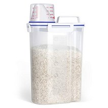 TBMax Small Rice Storage Container -5 Lbs Cereal Dispenser with Measuring Cup Airtight Dry Food Con, 1
