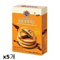 백설 제일제당 찹쌀 호떡 믹스 400g 5ea 직접 만드는 쫄깃 달콤 간식