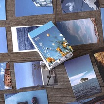 감성 실사 배경 사진 다꾸 스티커 6종 다이어리꾸미기, 4.파란빛 (ST-1952)