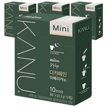 카누 미니 디카페인 아메리카노 커피믹스, 0.9g, 40개, 10개입