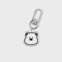 핫티몰 귀여운 호랑이 토끼 곰돌이 공룡 강아지 동물 캐릭터 소녀 얼굴 라인 드로잉 가방 악세사리 아크릴 키링 에어팟 키링 키홀더 커플 우정 열쇠고리, 푸미, 1개