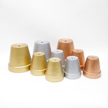 금은동 토분 금색화분 실버팟 로즈골드 베란다텃밭 인테리어화분 홈가드닝 분갈이 식물화분, 골드(금색)