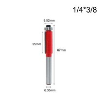 트리머 비트 날 목공 드릴 기리 Lavie 1pc 14 인치 생크 6 35mm 플러시, 6.35 x 9.52mm