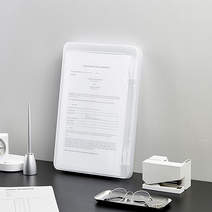 사무실 오피스 계약서 공과금 지로 지류 영수증 A4용지 문서 반투명파일 스모그정리함 트레이