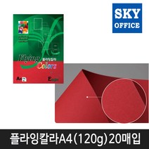 삼원특수지 칼라복사지 플라잉칼라 A4(120g) 20매입 1속, 1개, E-20(진한빨강색)