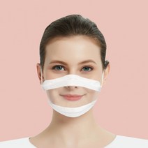 이피다투명창마스크 10매입 입 보이는 방송 청각장애인 수화 수업 강의 언어 교육 대량주문가능, 더조은투명창마스크개별포장-5매_소형S