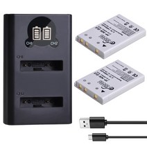 1400mAh ENEL5 니콘 Coolpix P530 P520 P510 P100 P500 3700 4200 USB 충전기 EN EL5, 03 Charger and 2Battery