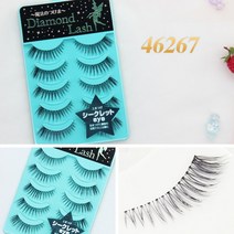 일본 인조 속눈썹 다이아몬드래쉬 시리즈 미용 용품, 1개, 46267 눈꼬리 롱