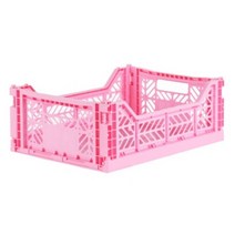 아이카사 폴딩박스 M baby pink 베이비핑크 수납박스 수납바구니 수납함 정리함, 1개