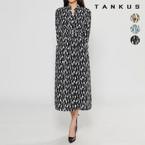 [탱커스] 여성 오픈 차이나 카라 패턴 원피스