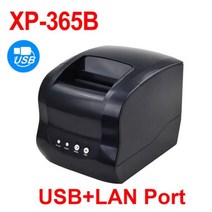 라벨 프린터 Xprinter 80mm 열전사 20mm-80mm 바코드 스티커 블루투스 365B 370B 330B LAN 블루투스 USB, 365B-LAN, 협력사, 영국 플러그