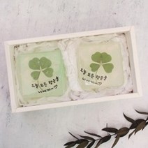 샤이닝데이 수제비누, 행운의 네잎클로버 수제비누 2개 셋트