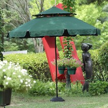 매직코리아 엔젤썬라이트 파라솔+콘크리트베이스/국산 야외파라솔, 엔젤썬라이트 파라솔_레드+콘크리트베이스