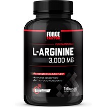 Force Factor L-Arginine Nitric Oxide 포스펙터 엘아르기닌 3000mg 450정 3팩, 150개 (3개들이), 3개