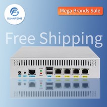 BKHD 9 인치 화이트 D2500 소프트 라우터 4 LAN 1 RJ45 COM 포트 VGA DC 미니 PC Pfsense 리눅스 사무실 교육 엔터테인먼트 개인, 01 NO RAM NO DISK