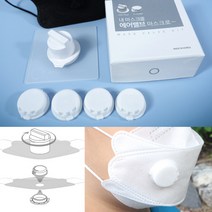 마스크 에어밸브+1초컷 패키지 숨구멍 숨쉬기편한 습기제거 비말차단 필터 적용, 1개, 화이트