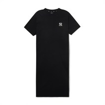 여성 베이직 반팔 맥시롱 원피스 NY Black