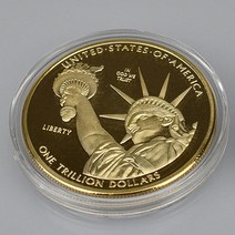 기념주화 희귀동전 달러 동전 순은 도금 미국 컬렉션 리버티 메탈 코인, Gold coin