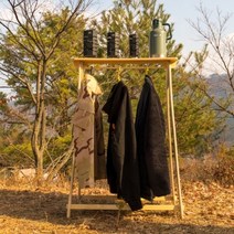 우드행어 캠핑옷걸이 텐트옷걸이 캠핑용품수납 12KG하중, 우드행어 단품(수납가방 제외)