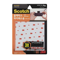 3M 스카치 블랙박스 고내열 양면 테이프 10 x 10cm, 15개