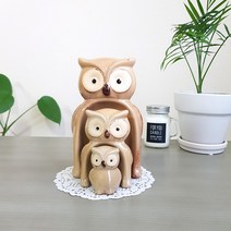 대진무역 앤틱소품 코끼리장식품 동물소품 장식소품 도자기소품 동물모형 동물인형, 부엉이3P
