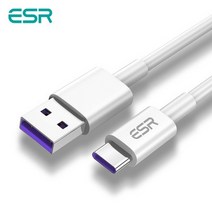 ESR 100W 5A 고속충전 USB A to C 케이블 100W A to C 케이블:1M EC080, 1개