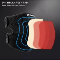 간편한 벨크로타입 찍찍이 쿠션2단 무릎보호대 2PCS, 블랙, S x1세트