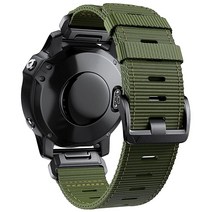 CUZOW Garmin Fenix 5X/7X/Tactix 7 pro와 호환 26mm 나일론 퀵핏 시계 밴드 3/3 HR 5X 플러스/6X/6X Pro/Tactix/Descen, M(standard strap), Army Green