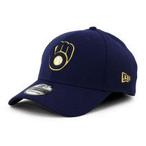 (뉴에라) 밀워키 브루워즈 39THIRTY [MLB TEAM CLASSIC FLEX FIT CAP] NEW ERA MILWAUKEE BREWERS 네이비 3930 스트레치 피트(ML(약 57.7-60.6 cm))