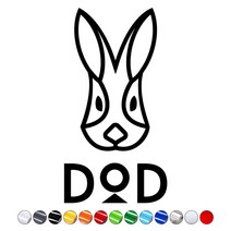 DOD 도플갱어 로고스티커 쿨러 캠핑폴딩박스 캠핑카 트레일러 카라반꾸미기 자동차데칼 감성캠핑, 주황