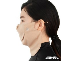 밥앤스미스 겨울 골프 등산 운동 안면 방한 마스크, 블랙