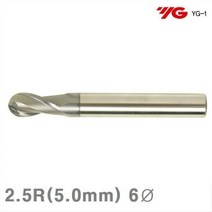 와이지원 2F Ticn코팅볼엔드밀 2.5R5.0mm 6파이 10 80 1EA