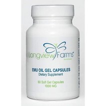 필수지방산 Longview Farms Emu Oil Gel Capsules