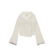 마땡킴 TWO WAY KNIT CARDIGAN JACKET IN IVORY MK2377CD013M0IV