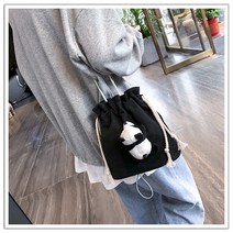 Ins 모든 일치 Crossbody 캔버스 작은 가방 새로운 유행 여름 신입생 파티 귀여운 양동이 가방
