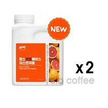 흥국에프앤비 리얼 자스민 자몽 베이스 1L 에이드 2EA 과일베이스, 2개