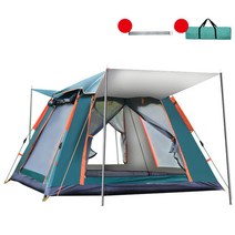 SENLU 원터치 텐트 자동 팝업 오픈3-4인용 그늘막 캠핑, 선택(2)그린