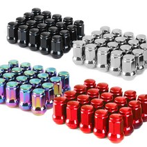 락모터스 자동차 락너트 P1.5XM12 현대 기아 스페셜키 휠너트 휠볼트 경량너트 락볼트 휠 타이어튜닝 차량용, 6각락너트(레드)