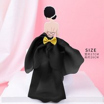케잌 토퍼 픽 크리스마스 새로운 웨딩 드레스 컵케익 토퍼 다시 실크 거즈 스커트 케이크 소녀 레이디 생일, 07 7