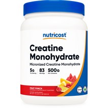 Nutricost Creatine Monohydrate Fruit Punch 뉴트리코스트 크레아틴 모노하이드레이트 후르츠펀치 500g